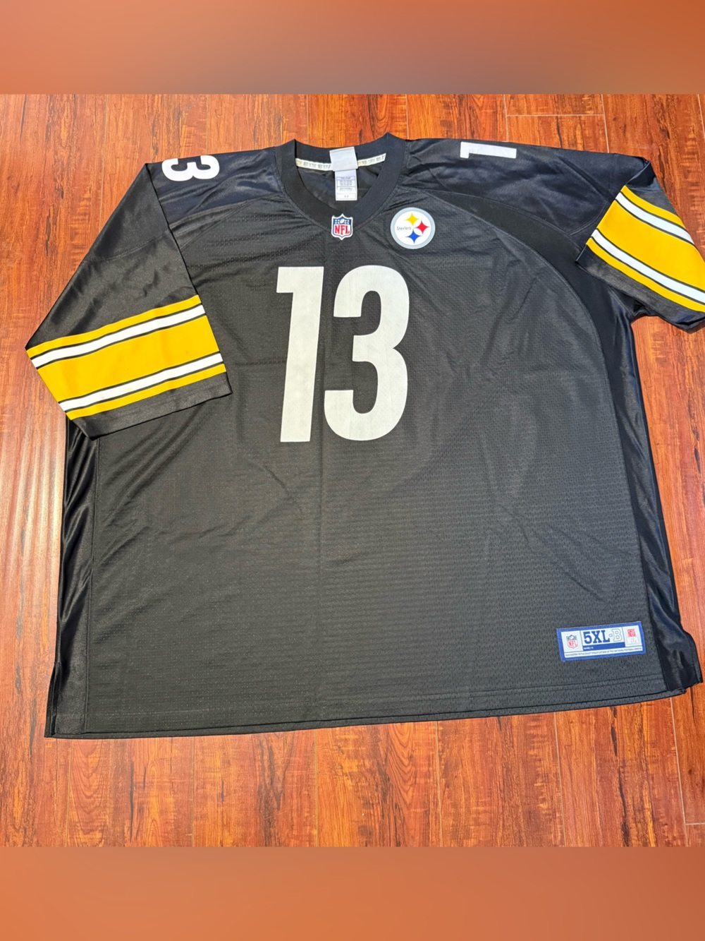 Pittsburgh Steelers James Washington #13 NFLPA Blk Jersey Labeled 5XL-Fits 3XL
